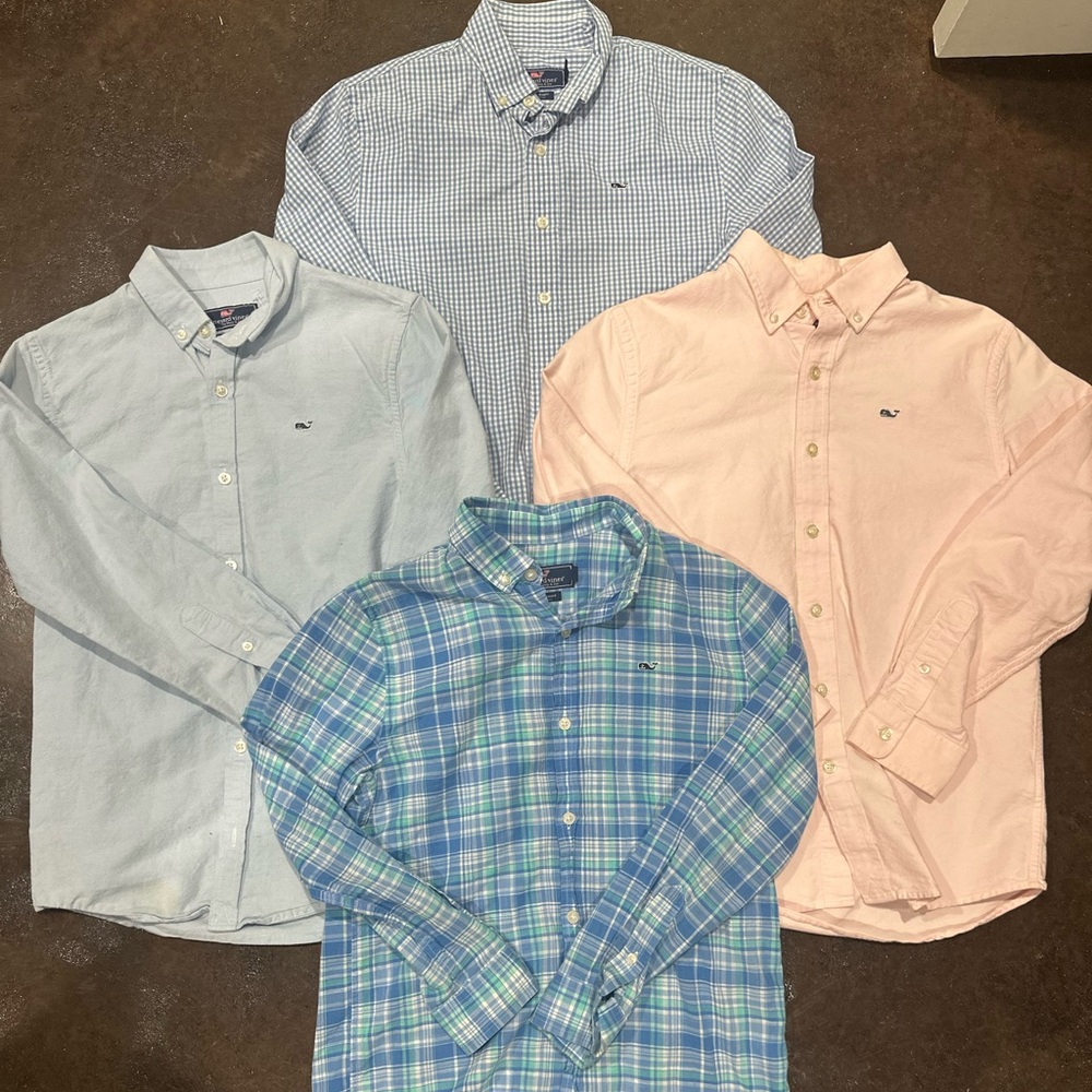 Lot of 4 Vineyard Vines Boys Medium (12-14). All in excellent condition.